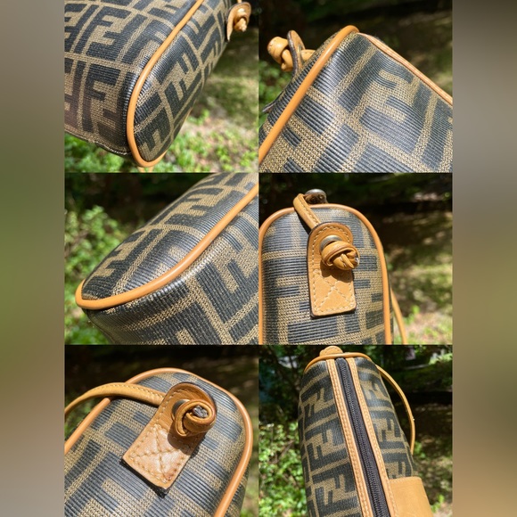 🧚Auth💖Beautiful💖 FENDI Zucca Zucchino FF Monogram Pochette Clutch Crossbody✨ - Picture 10 of 13